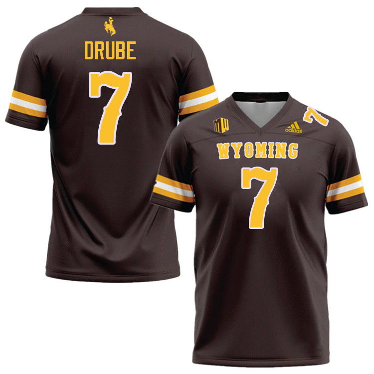 #7 Mason Drube Wyoming Cowboys Jersey College Football Uniforms,Gears,Jerseys-Brown